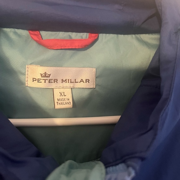 Peter Millar Men's Patriot Seaside Golf Windbreaker Jacket Mens XL Navy Blue - Picture 3 of 11